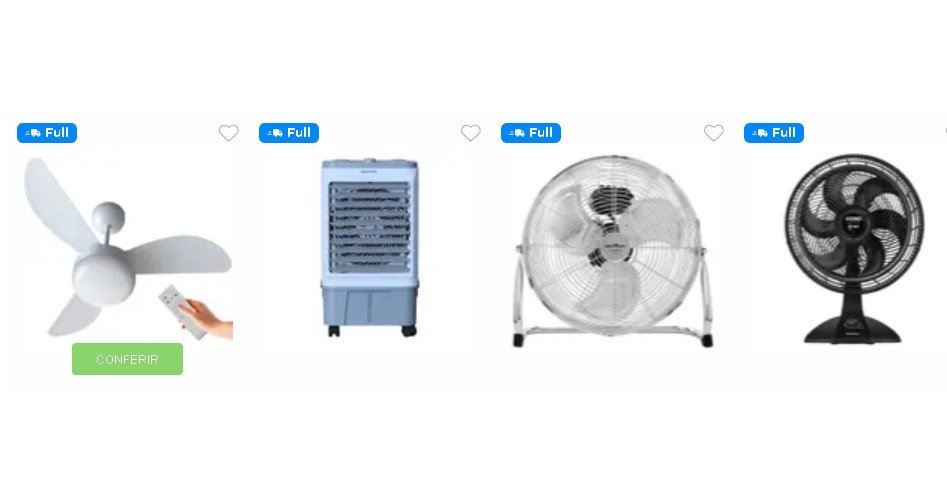 Ventilador (categoria Ar e Ventilação) — até 20% OFF e até 10% cashback via Méliuz na Magazine Luiza.