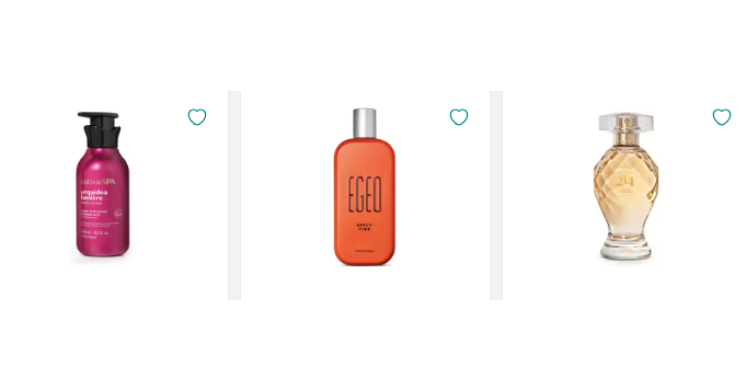 Produtos em promoção usando cupom O Boticário na loja online