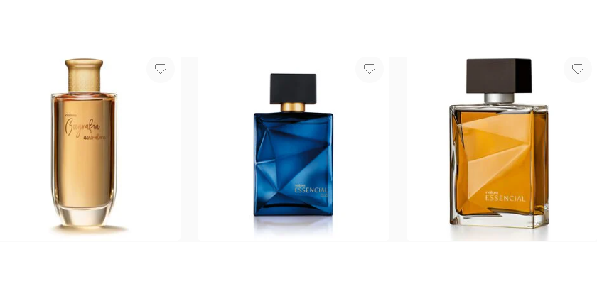Produtos Natura com descontos exibidos na loja online durante o Mês do Consumidor