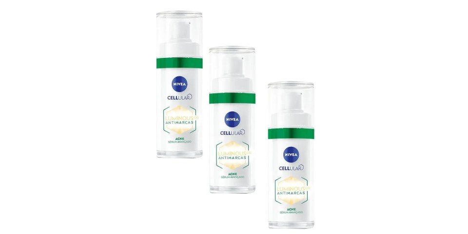 Kit com 3 séruns Nivea Luminous 630 em oferta no Mercado Livre