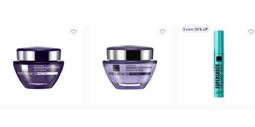exemplo de produtos com desconto e cashback avon hoje