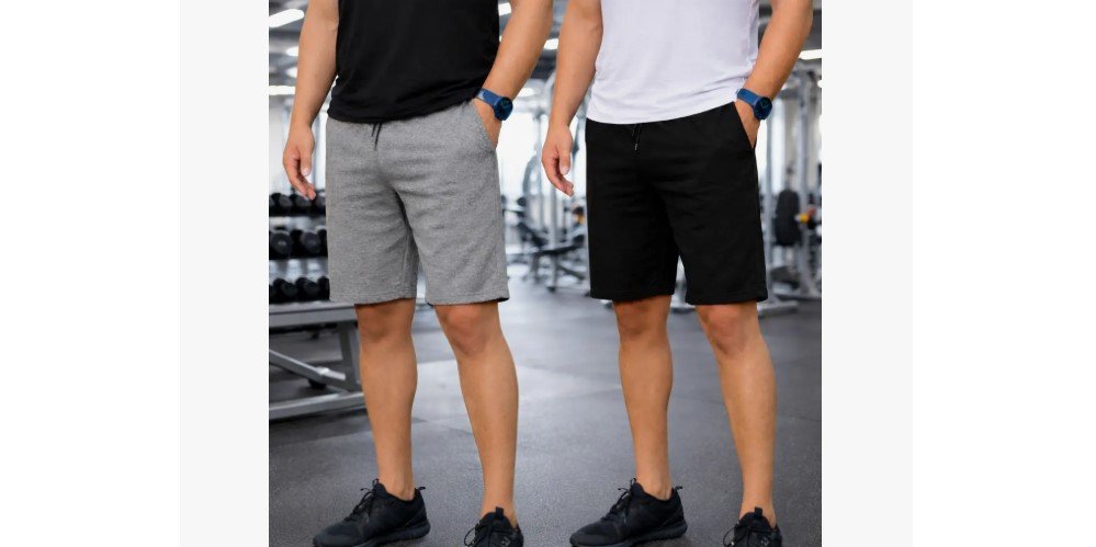 Kit de bermuda moletom masculina em promoção com desconto exibido no site