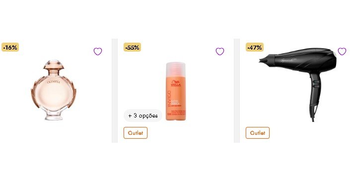 produtos de beleza em promoção na Beleza na Web com desconto aplicado no carrinho