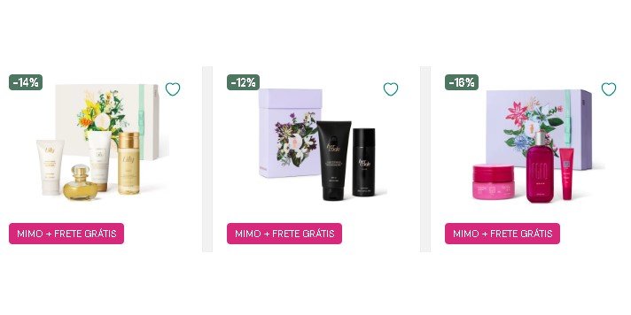 Produtos do O Boticário com cupom hoje e frete grátis