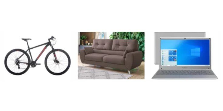 Exemplo de produtos com desconto Magalu hoje no site
