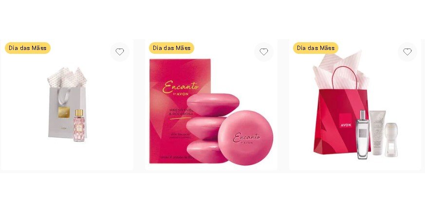 Ofertas de presente dia das mães Avon com descontos em produtos