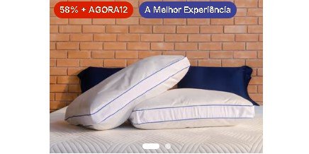 Colchão Emma com desconto exibido no site oficial