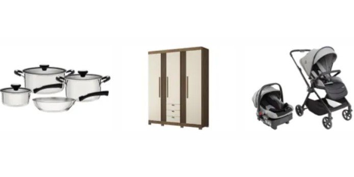 Produtos do Magalu com desconto exibido no site