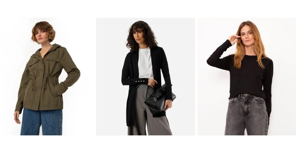 peças de moda inverno da c&a com desconto e cashback