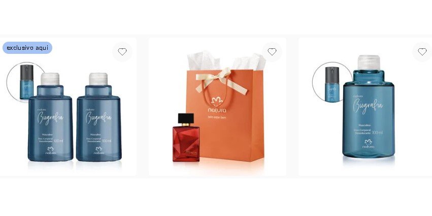 perfume natura em promoção com desconto na perfumaria do site