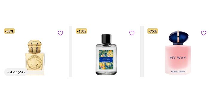 Print de perfumes com desconto na Beleza na Web