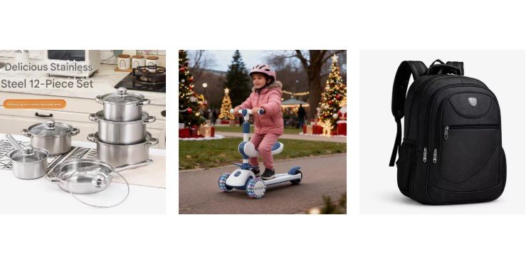Produtos em promoção na Temu exibidos na loja online