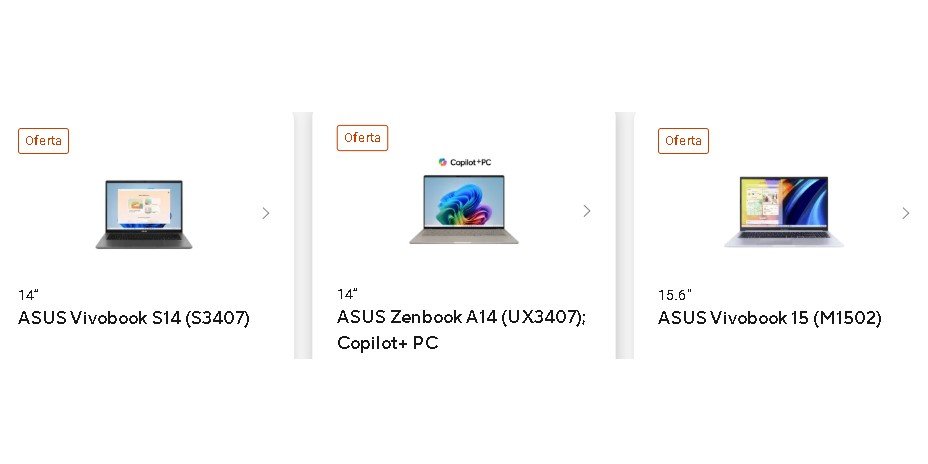 Produtos ASUS em destaque na promoção asus hoje