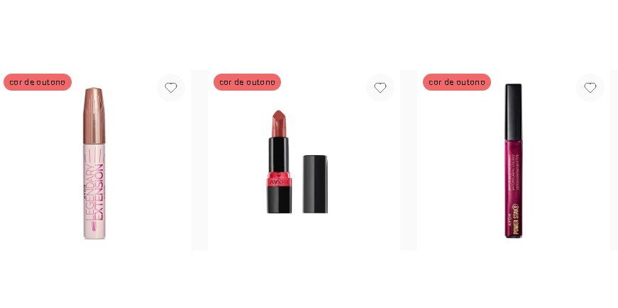 Cores de outono moda promoção da Avon com produtos em oferta