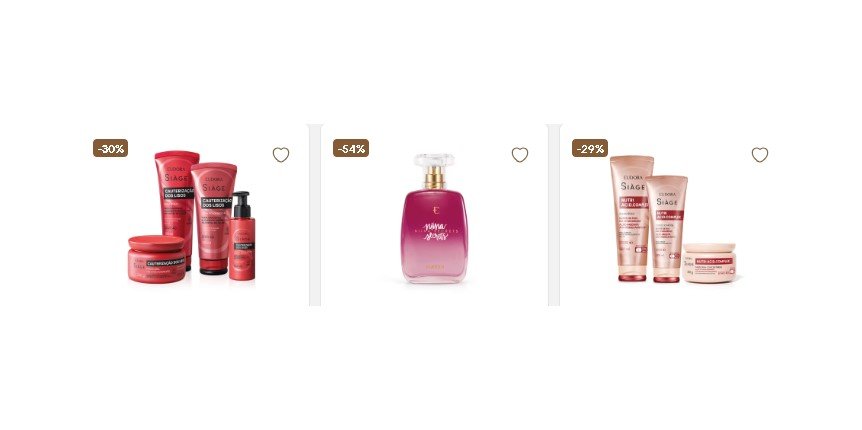 Produtos da Eudora em promoção com até 15% de cashback e descontos especiais