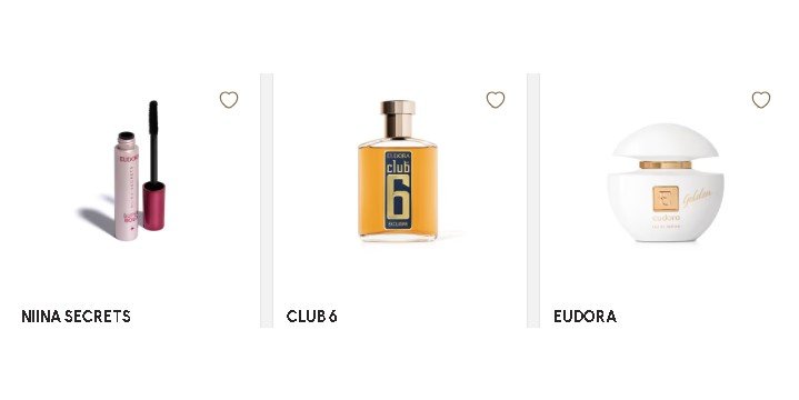 Produtos Eudora com desconto e cashback em oferta