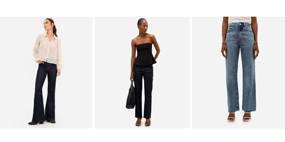 jeans com desconto e frete grátis na C&A exibidos em oferta