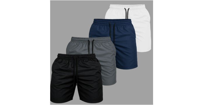 Kit short tactel masculino com 55% OFF