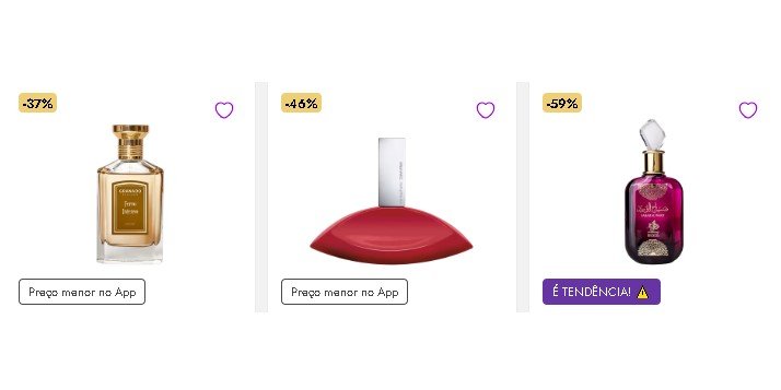 Perfumes com desconto e cashback na Beleza na Web