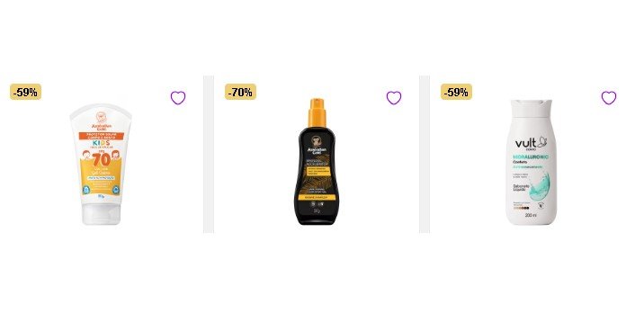 Beleza na Web com até 13% cashback e 70% OFF