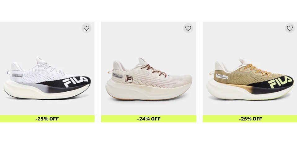 Exemplo de produtos elegíveis para a oferta da Netshoes