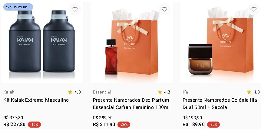 Dia dos Namorados Natura: 17% cashback + até 45% OFF