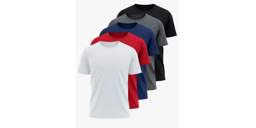 Mais vendido: Kit 5 Camisetas Dry Fit por R$ 49,90