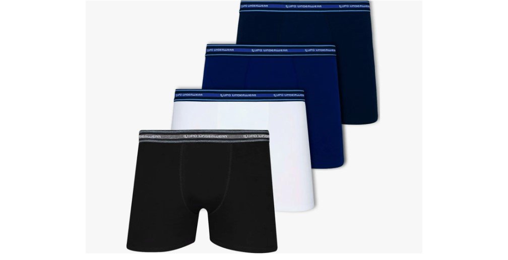 Kit com 4 cuecas boxer Lupo de algodão em oferta na loja online