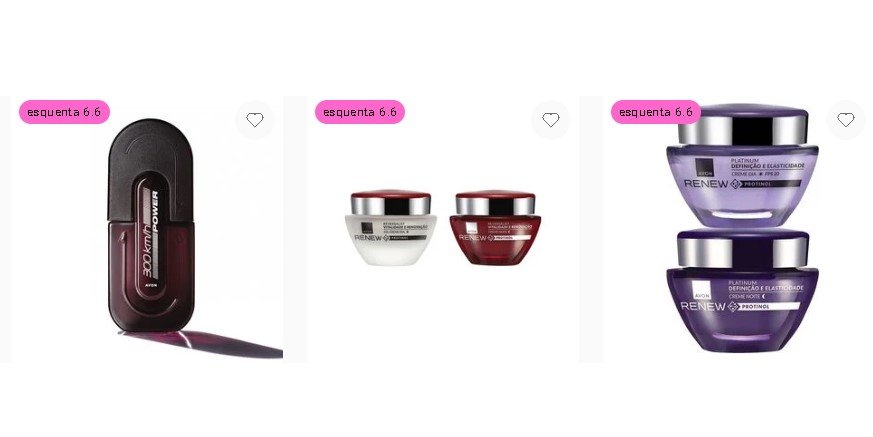Produtos Avon em promoção no Esquenta 06.06 com até 60% de desconto