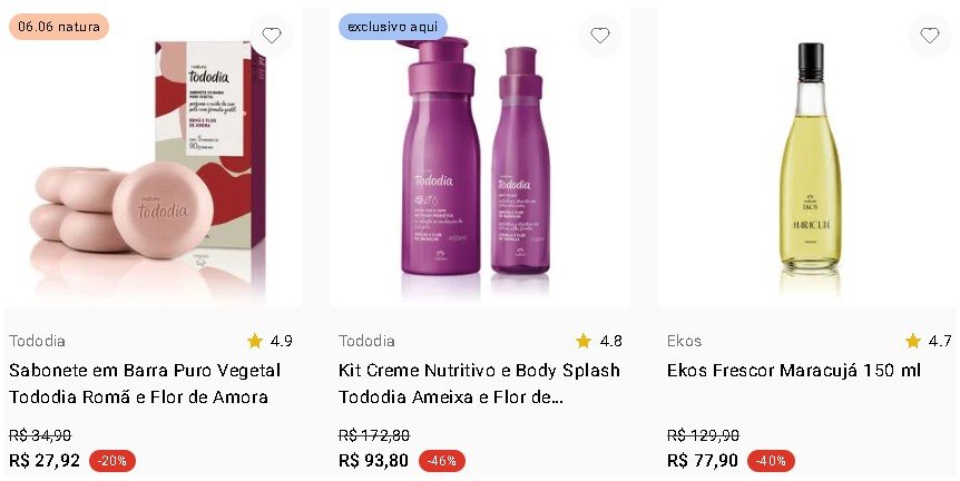 Outlet Natura: 17% cashback + até 40% OFF